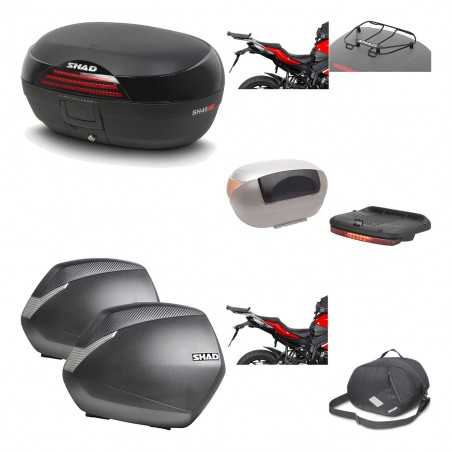 SHAD Maletas laterales + baul trasero herraje montaje accesorios 3p SH46 SH 46 NEW MODEL SH36 36 KIT-194875