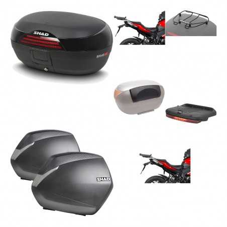 SHAD Maletas laterales + baul trasero herraje montaje accesorios 3p SH46 SH 46 NEW MODEL SH36 36 KIT-194876