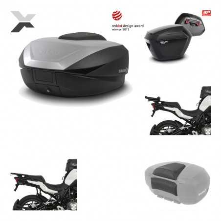 Lateral cases + back trunk + big top fitting + passenger support + 3p hardware  