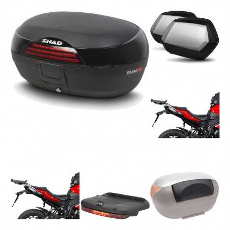 SHAD Maletas laterales + baul trasero herraje montaje accesorios 3p SH46 SH 46 NEW MODEL SC SH35 PREMIUM KIT-194832