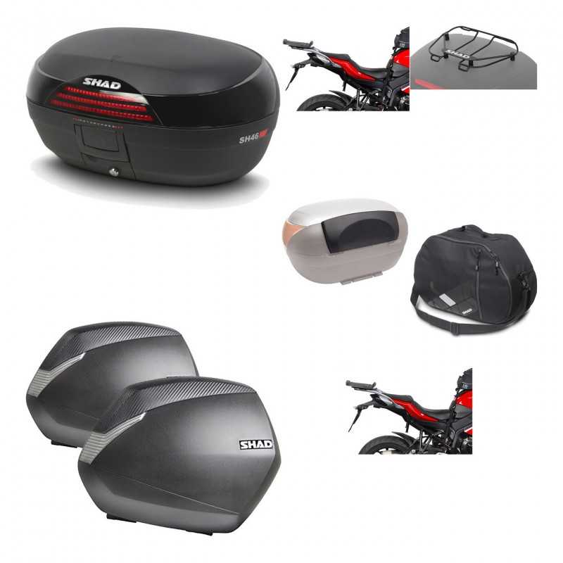 Lateral cases + back trunk + big top fitting + accessories + 3p hardware  SH46 S