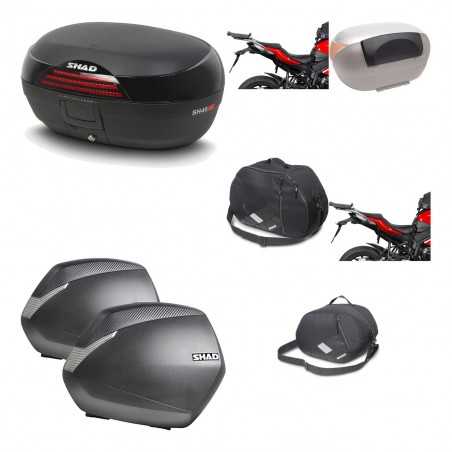 SHAD Maletas laterales + baul trasero herraje montaje accesorios 3p SH46 SH 46 NEW MODEL SH36 36 KIT-194833