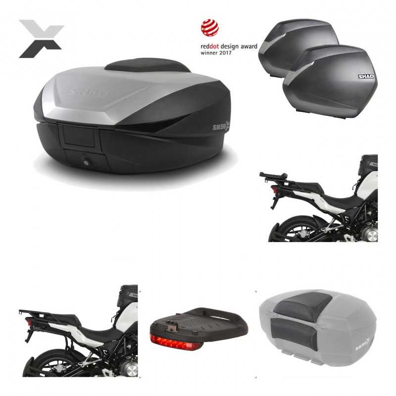 Lateral cases + back trunk + big top fitting + accessories + 3p hardware  SH59X 