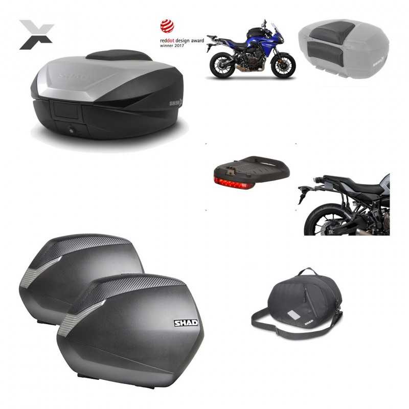 SHAD Maletas laterales + baul trasero herraje montaje accesorios 3p SH59X ALU SH36 SH 36 KIT-194635