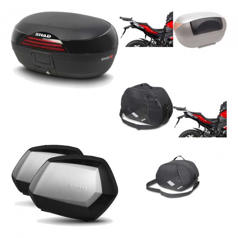 SHAD Maletas laterales + baul trasero herraje montaje accesorios 3p SH46 SH 46 NEW MODEL SC SH35 PREMIUM KIT-194837