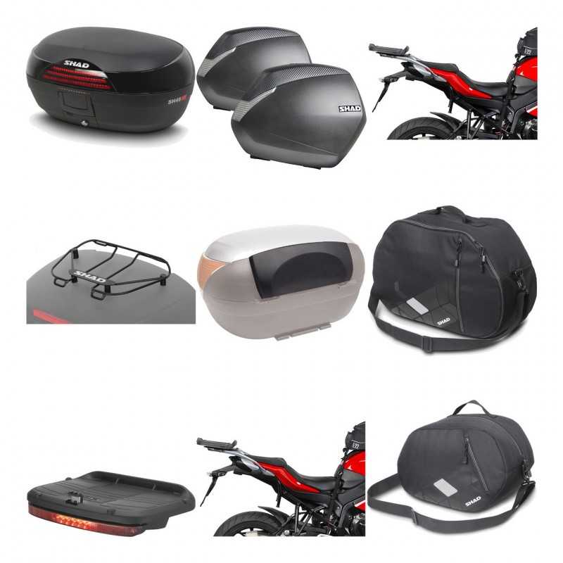 SHAD Maletas laterales + baul trasero herraje montaje accesorios 3p SH46 SH 46 NEW MODEL SH36 36 KIT-194887