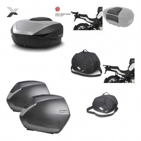 SHAD Maletas laterales + baul trasero herraje montaje accesorios 3p SH59X ALU SH36 SH 36 KIT-194689