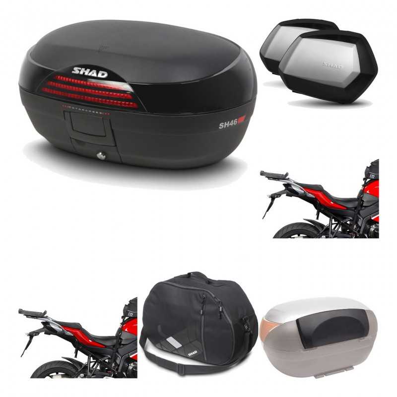 SHAD Maletas laterales + baul trasero herraje montaje accesorios 3p SH46 SH 46 NEW MODEL SC SH35 PREMIUM KIT-194838