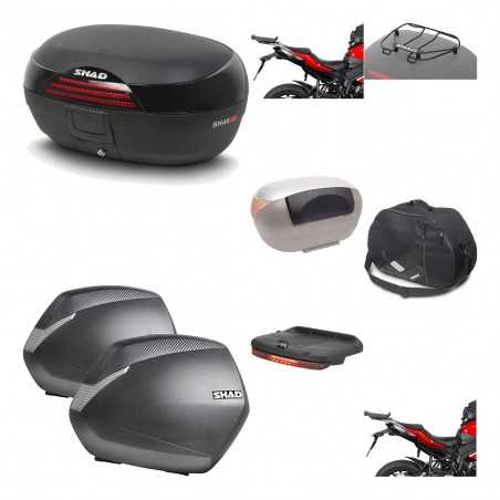 SHAD Maletas laterales + baul trasero herraje montaje accesorios 3p SH46 SH 46 NEW MODEL SH36 36 KIT-194888