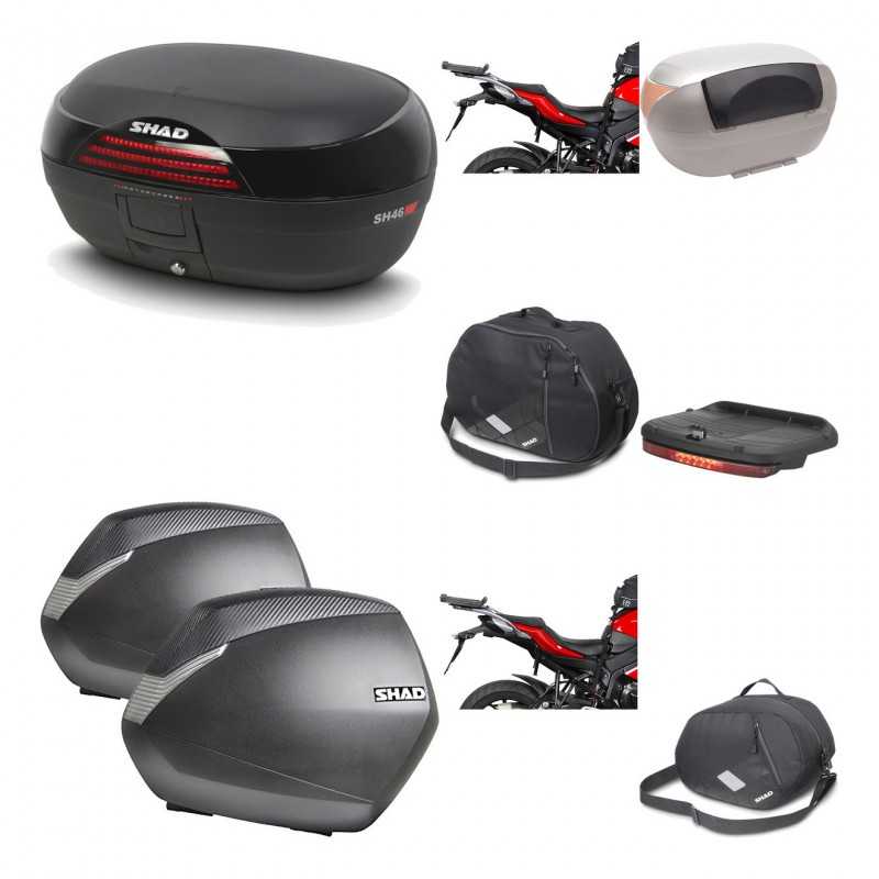 SHAD Maletas laterales + baul trasero herraje montaje accesorios 3p SH46 SH 46 NEW MODEL SH36 36 KIT-194839