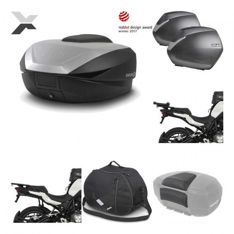 Lateral cases + back trunk + big top fitting + accessories + 3p hardware  SH59X 
