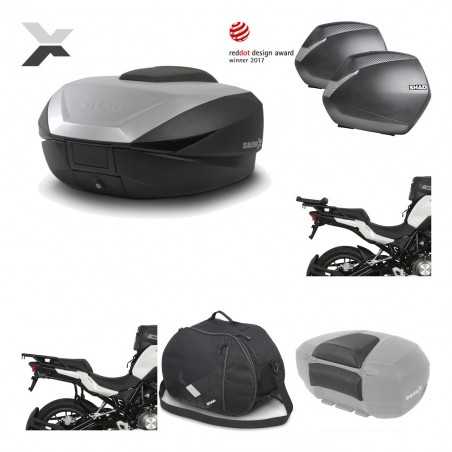 SHAD Maletas laterales + baul trasero herraje montaje accesorios 3p SH59X ALU SH36 SH 36 KIT-194690