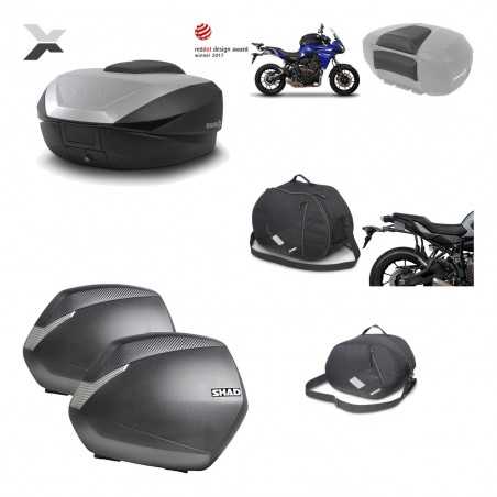SHAD Maletas laterales + baul trasero herraje montaje accesorios 3p SH59X ALU SH36 SH 36 KIT-194641