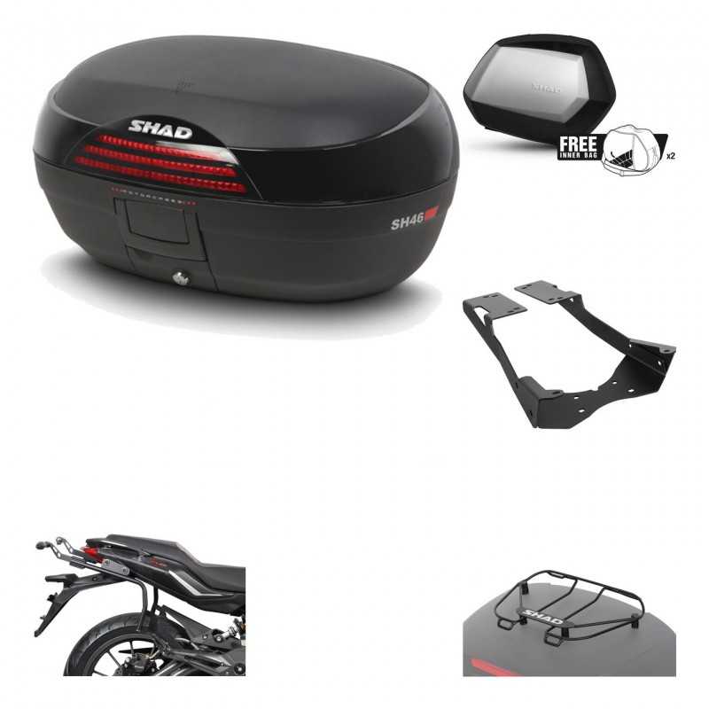 Lateral cases + back trunk + big top fitting + top grid rack + 3p hardware  SH46