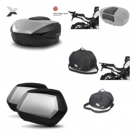 SHAD Maletas laterales + baul trasero herraje montaje accesorios 3p SH59X ALU SC SH35 PREMIUM KIT-194693