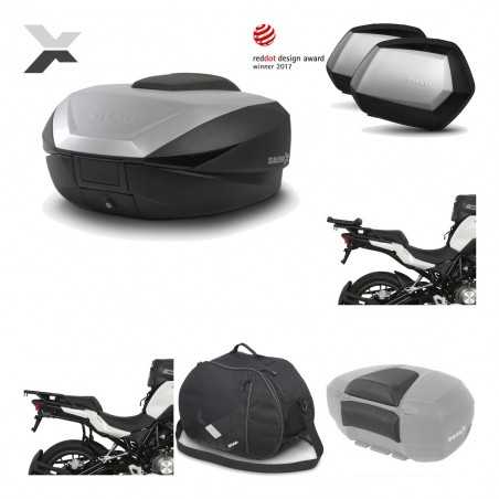 SHAD Maletas laterales + baul trasero herraje montaje accesorios 3p SH59X ALU SC SH35 PREMIUM KIT-194694