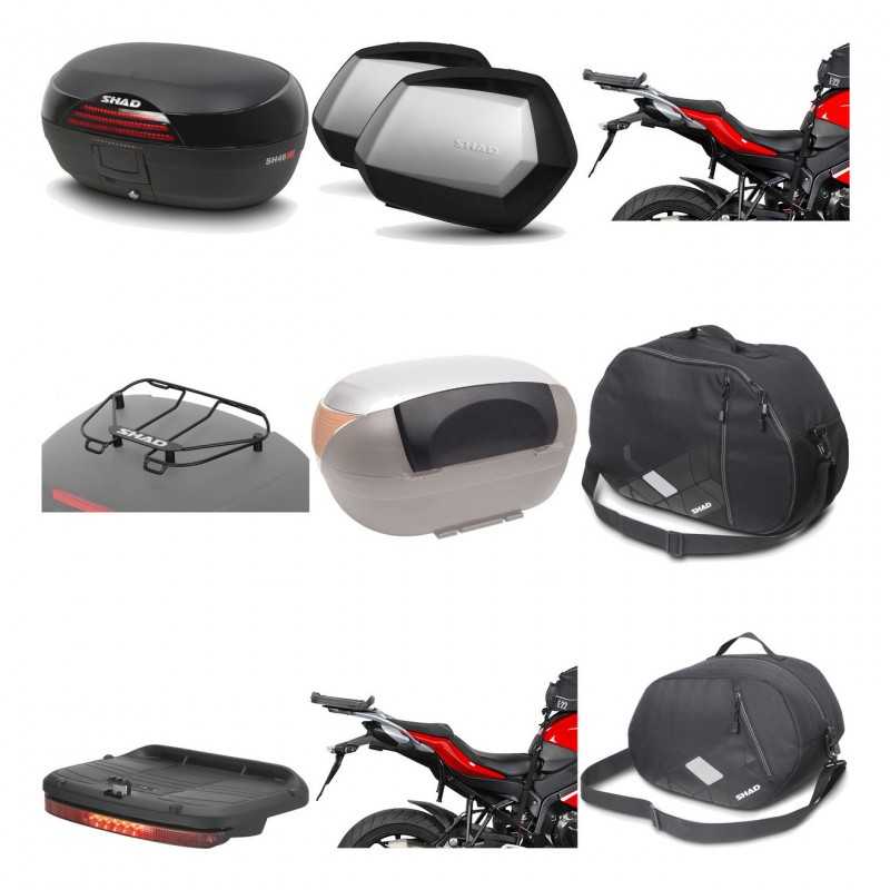 SHAD Maletas laterales + baul trasero herraje montaje accesorios 3p SH46 SH 46 NEW MODEL SC SH35 PREMIUM KIT-194891
