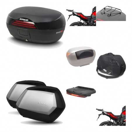SHAD Maletas laterales + baul trasero herraje montaje accesorios 3p SH46 SH 46 NEW MODEL SC SH35 PREMIUM KIT-194892