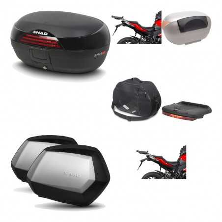 SHAD Maletas laterales + baul trasero herraje montaje accesorios 3p SH46 SH 46 NEW MODEL SC SH35 PREMIUM KIT-194844