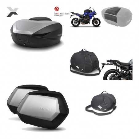 SHAD Maletas laterales + baul trasero herraje montaje accesorios 3p SH59X ALU SC SH35 PREMIUM KIT-194645