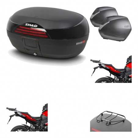 SHAD Maletas laterales + baul trasero herraje montaje parrilla portabultos superior 3p SH46 SH 46 NEW MODEL SH36 36 KIT-194846