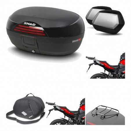 SHAD Maletas laterales + baul trasero herraje montaje accesorios 3p SH46 SH 46 NEW MODEL SC SH35 PREMIUM KIT-194849