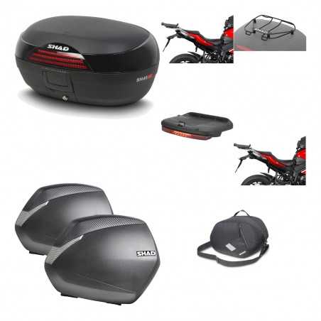SHAD Maletas laterales + baul trasero herraje montaje accesorios 3p SH46 SH 46 NEW MODEL SH36 36 KIT-194851