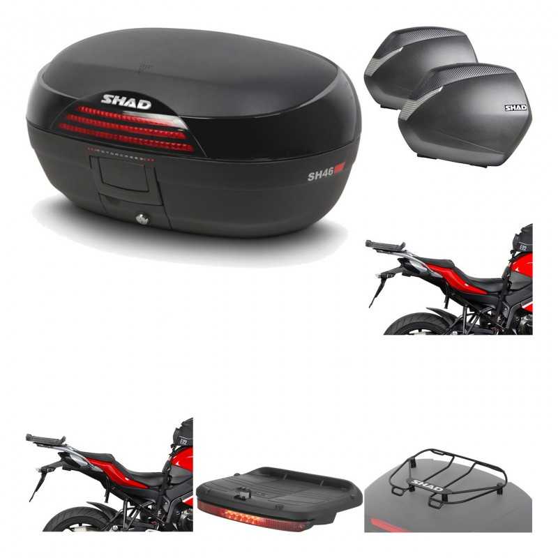 SHAD Maletas laterales + baul trasero herraje montaje accesorios 3p SH46 SH 46 NEW MODEL SH36 36 KIT-194852