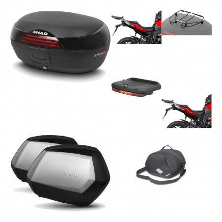 SHAD Maletas laterales + baul trasero herraje montaje accesorios 3p SH46 SH 46 NEW MODEL SC SH35 PREMIUM KIT-194855
