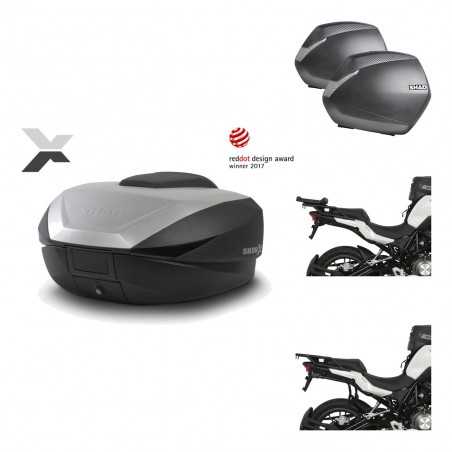 SHAD Maletas laterales + baul trasero herraje montaje 3p SH59X ALU SH36 SH 36 KIT-194654