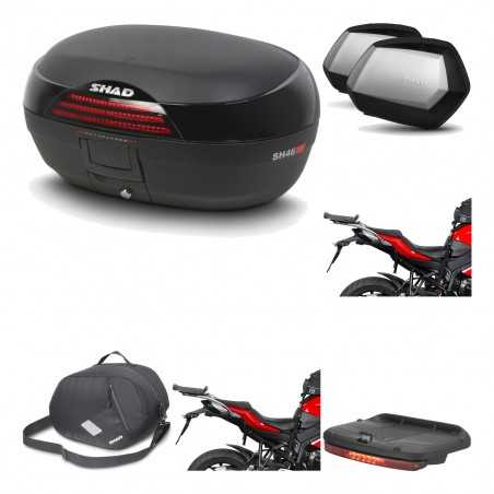 SHAD Maletas laterales + baul trasero herraje montaje accesorios 3p SH46 SH 46 NEW MODEL SC SH35 PREMIUM KIT-194807