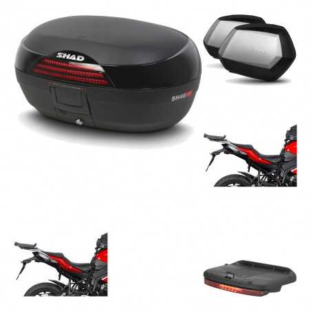SHAD Maletas laterales + baul trasero herraje montaje luz de freno 3p SH46 SH 46 NEW MODEL SC SH35 PREMIUM KIT-194808