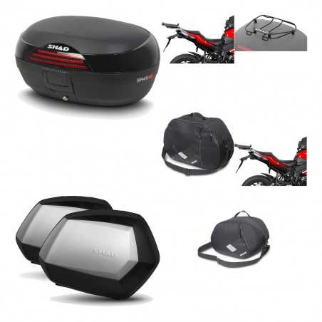 SHAD Maletas laterales + baul trasero herraje montaje accesorios 3p SH46 SH 46 NEW MODEL SC SH35 PREMIUM KIT-194861
