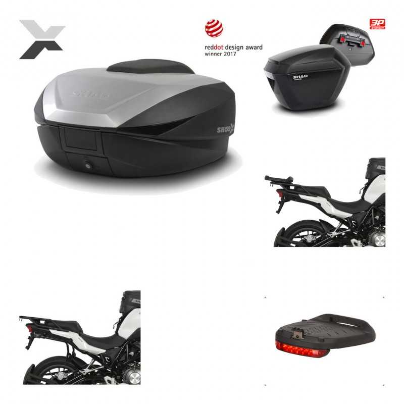 Lateral cases + back trunk + big top fitting + brake light + 3p hardware  SH59X 