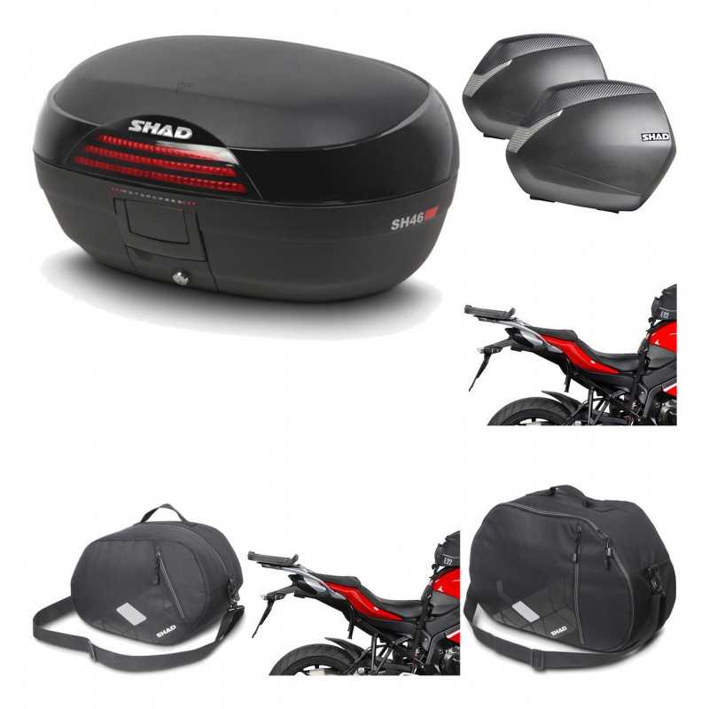 SHAD Maletas laterales + baul trasero herraje montaje accesorios 3p SH46 SH 46 NEW MODEL SH36 36 KIT-194809