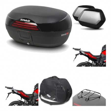 SHAD Maletas laterales + baul trasero herraje montaje accesorios 3p SH46 SH 46 NEW MODEL SC SH35 PREMIUM KIT-194862