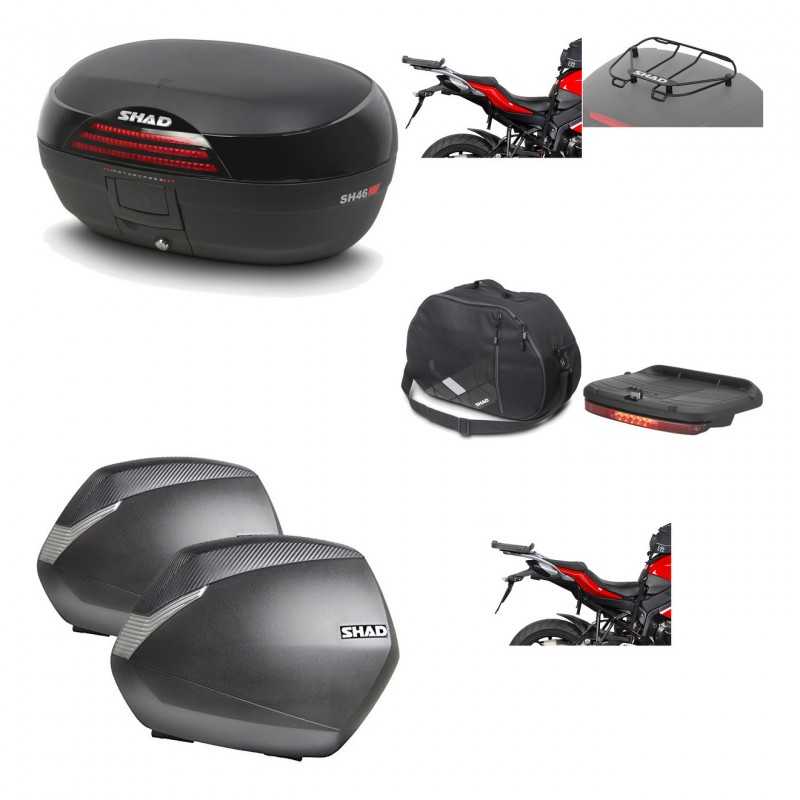SHAD Maletas laterales + baul trasero herraje montaje accesorios 3p SH46 SH 46 NEW MODEL SH36 36 KIT-194864