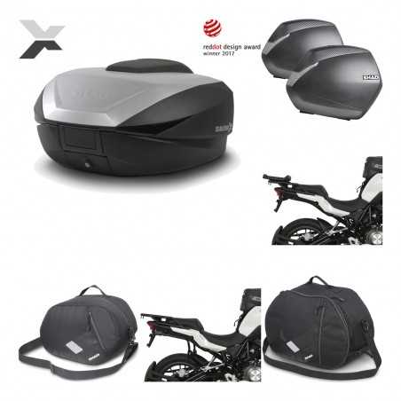SHAD Maletas laterales + baul trasero herraje montaje accesorios 3p SH59X ALU SH36 SH 36 KIT-194665
