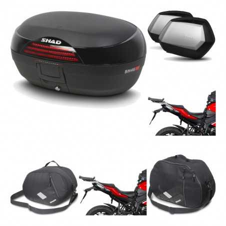 SHAD Maletas laterales + baul trasero herraje montaje accesorios 3p SH46 SH 46 NEW MODEL SC SH35 PREMIUM KIT-194813