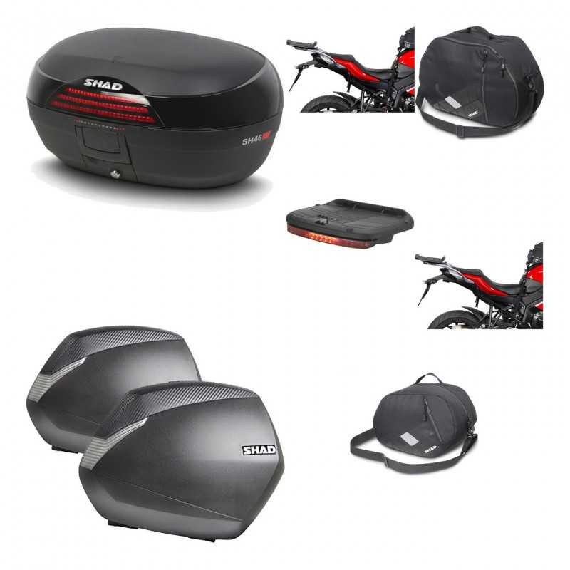 SHAD Maletas laterales + baul trasero herraje montaje accesorios 3p SH46 SH 46 NEW MODEL SH36 36 KIT-194815