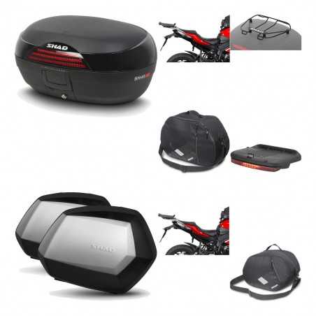 SHAD Maletas laterales + baul trasero herraje montaje accesorios 3p SH46 SH 46 NEW MODEL SC SH35 PREMIUM KIT-194867