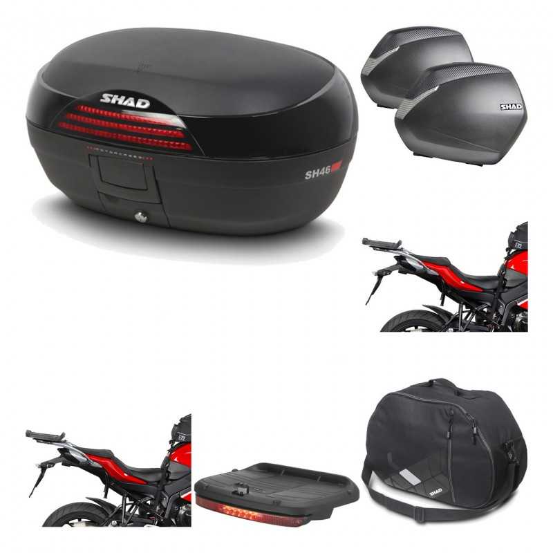 SHAD Maletas laterales + baul trasero herraje montaje accesorios 3p SH46 SH 46 NEW MODEL SH36 36 KIT-194816