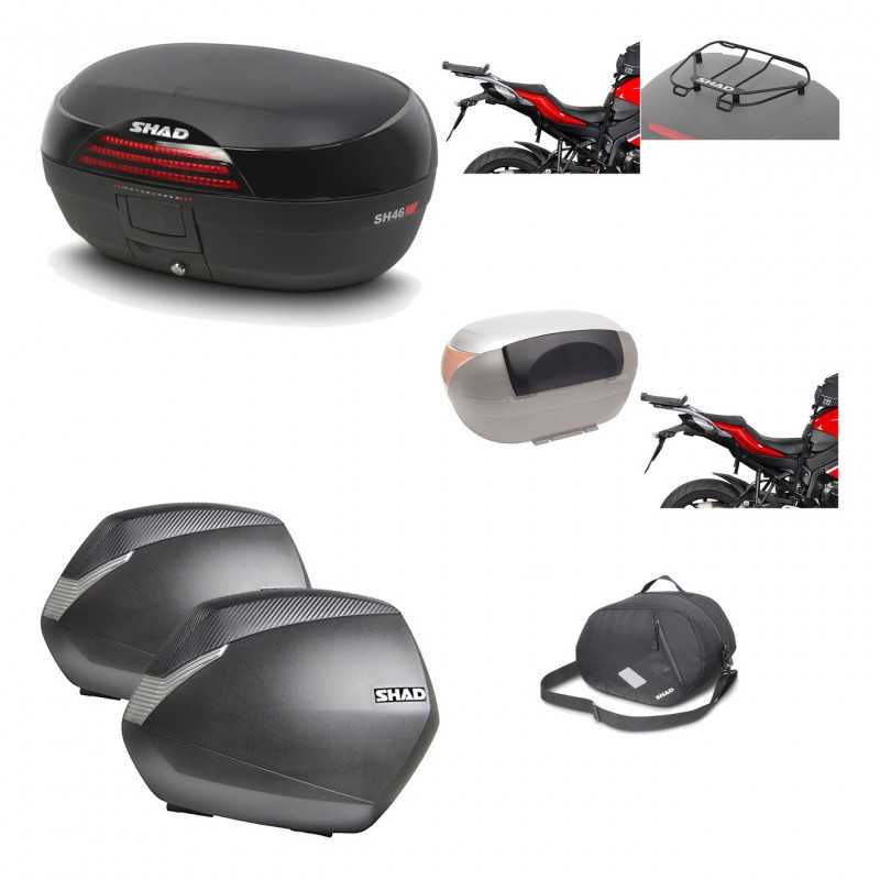 Lateral cases + back trunk + big top fitting + accessories + 3p hardware  SH46 S