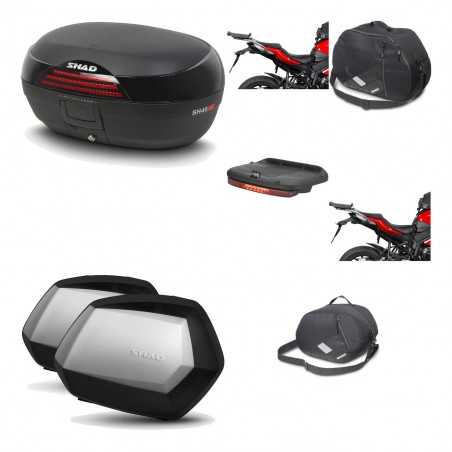 SHAD Maletas laterales + baul trasero herraje montaje accesorios 3p SH46 SH 46 NEW MODEL SC SH35 PREMIUM KIT-194819