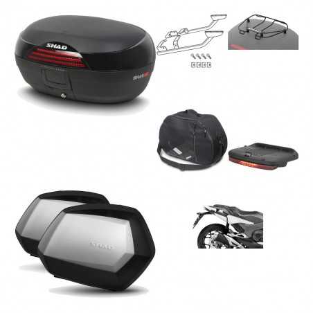 SHAD Maletas laterales + baul trasero herraje montaje accesorios 3p SH46 SH 46 NEW MODEL SC SH35 PREMIUM KIT-195420