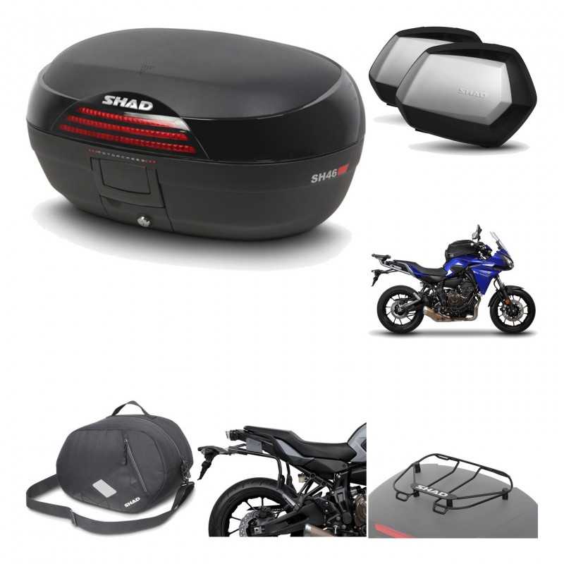 SHAD Maletas laterales + baul trasero herraje montaje accesorios 3p SH46 SH 46 NEW MODEL SC SH35 PREMIUM KIT-195521