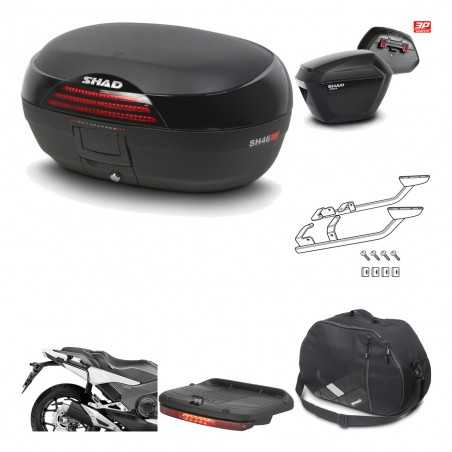 SHAD Maletas laterales + baul trasero herraje montaje accesorios 3p SH46 SH 46 NEW MODEL SH23 KIT-195321