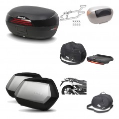 SHAD Maletas laterales + baul trasero herraje montaje accesorios 3p SH46 SH 46 NEW MODEL SC SH35 PREMIUM KIT-195371