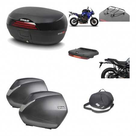 SHAD Maletas laterales + baul trasero herraje montaje accesorios 3p SH46 SH 46 NEW MODEL SH36 36 KIT-195523