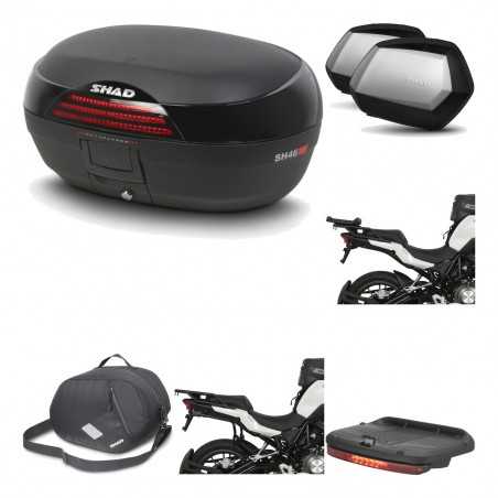 SHAD Maletas laterales + baul trasero herraje montaje accesorios 3p SH46 SH 46 NEW MODEL SC SH35 PREMIUM KIT-195575